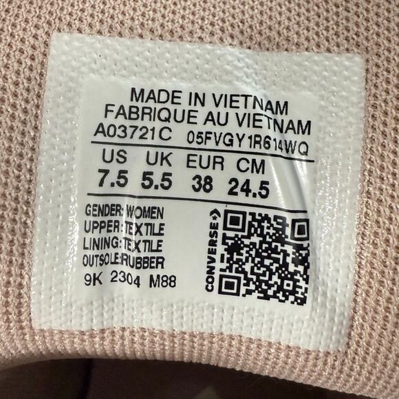 Converse Chuck Star Platform Lift Shoes A03721C Wine Mauve Egret Size 7.5 women - Picture 3 of 10